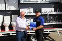 Owen and the plumbing showroom truck